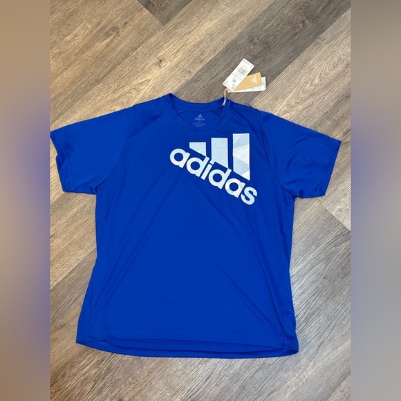 NWT Adidas Men's XL DriFit Bold BlueShort Sleeve Lightweight Tee Shirt - Picture 1 of 2